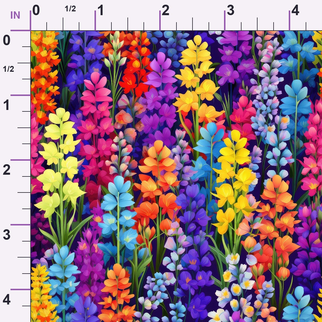 Lupine Spires Pattern 3 Minky Fabric