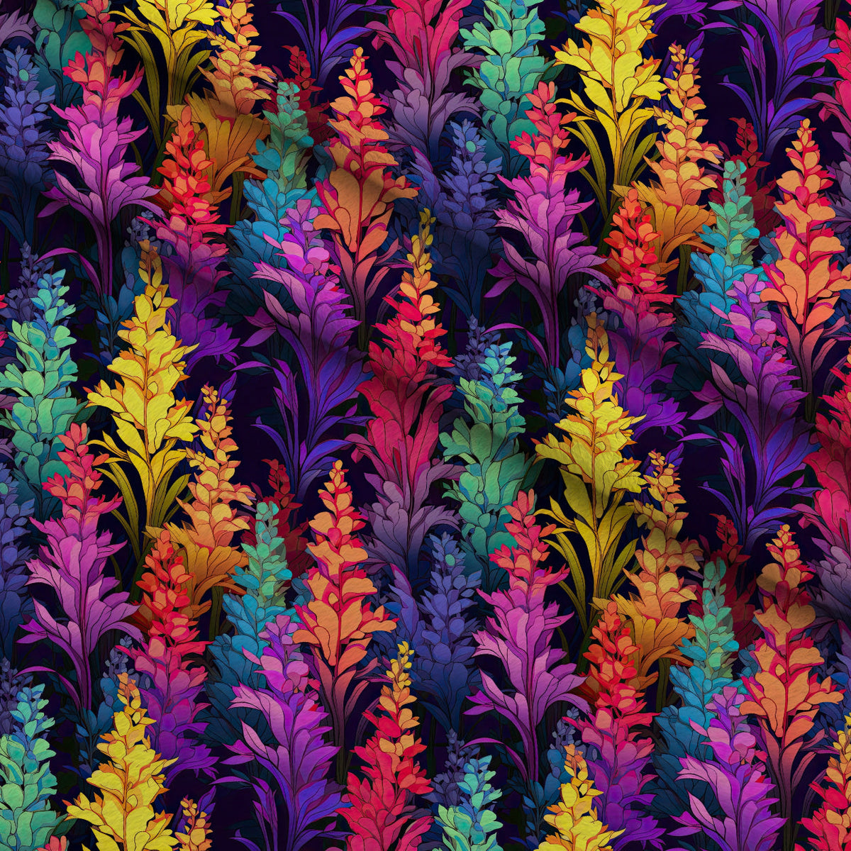 Lupine Spires Pattern 4 Minky Fabric