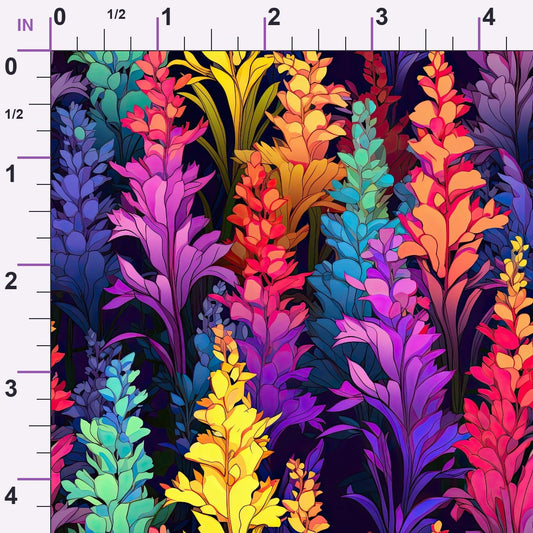 Lupine Spires Pattern 4 Minky Fabric