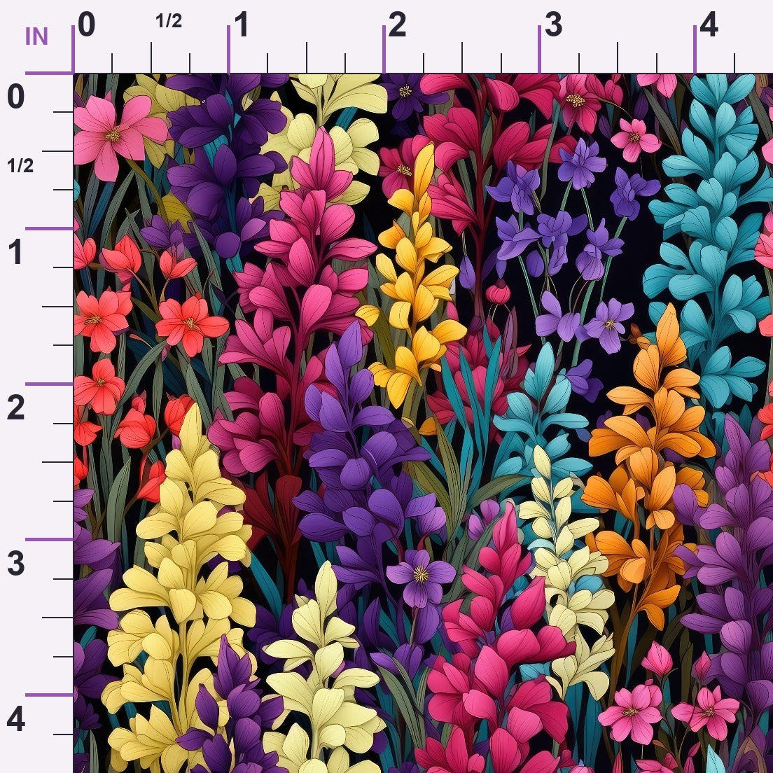 Lupine Spires Pattern 5 Minky Fabric