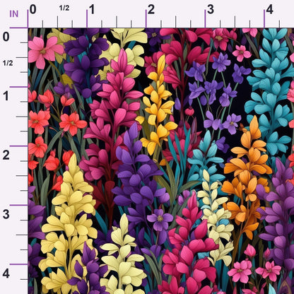 Lupine Spires Pattern 5 Minky Fabric