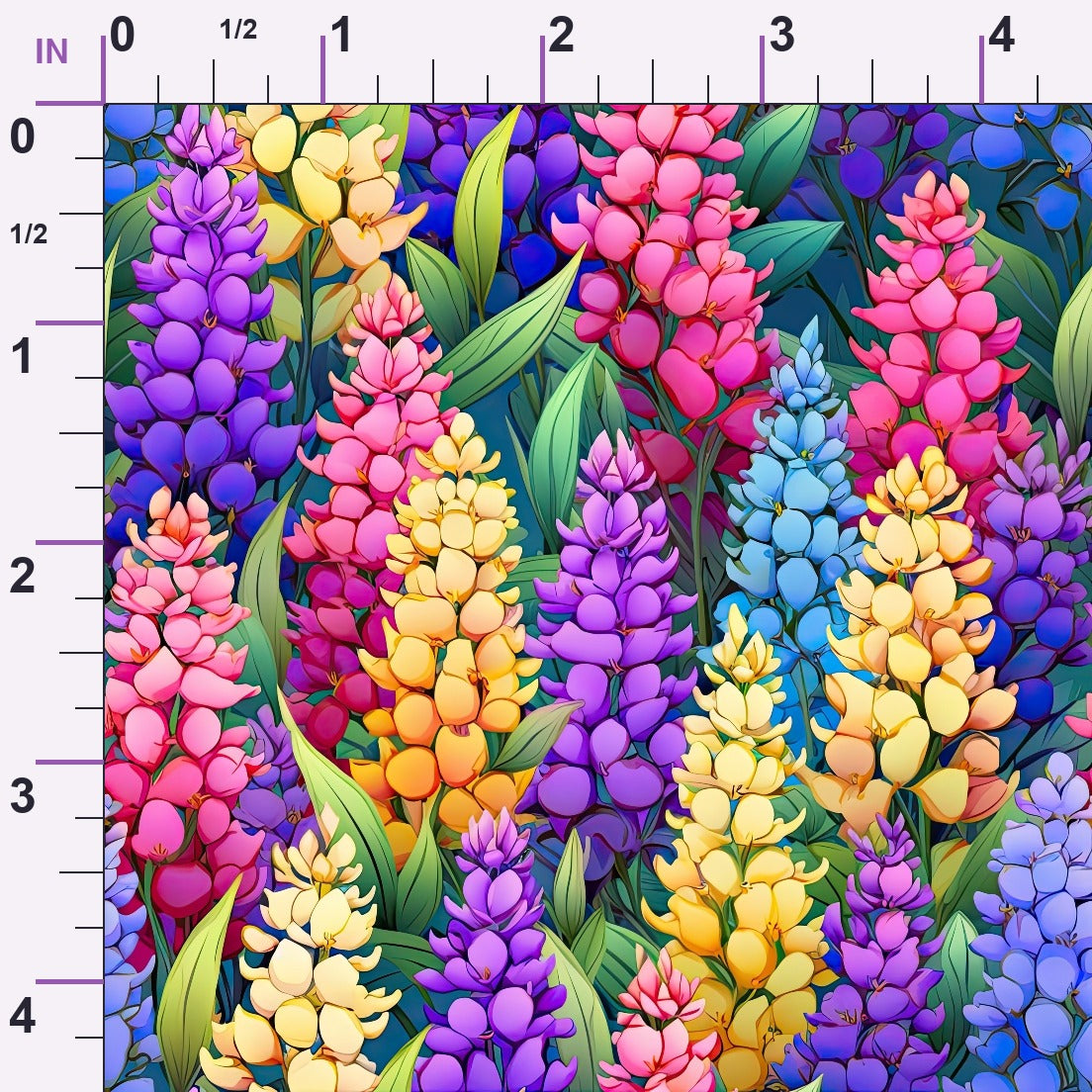 Lupine Spires Pattern 7 Minky Fabric
