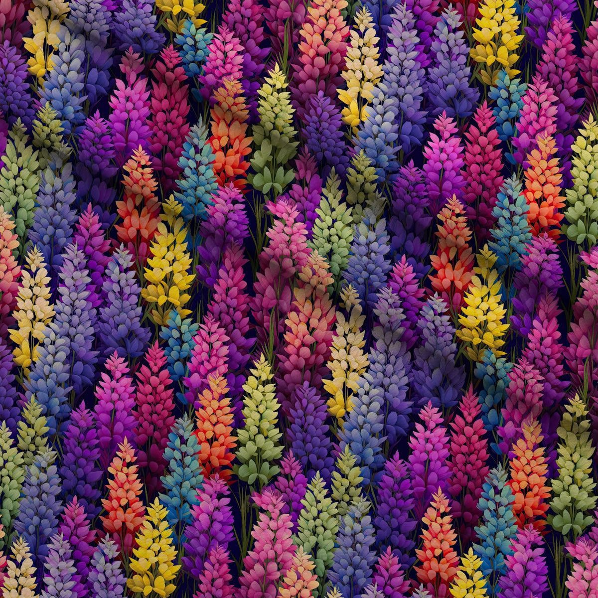 Lupine Spires Pattern 8 Minky Fabric