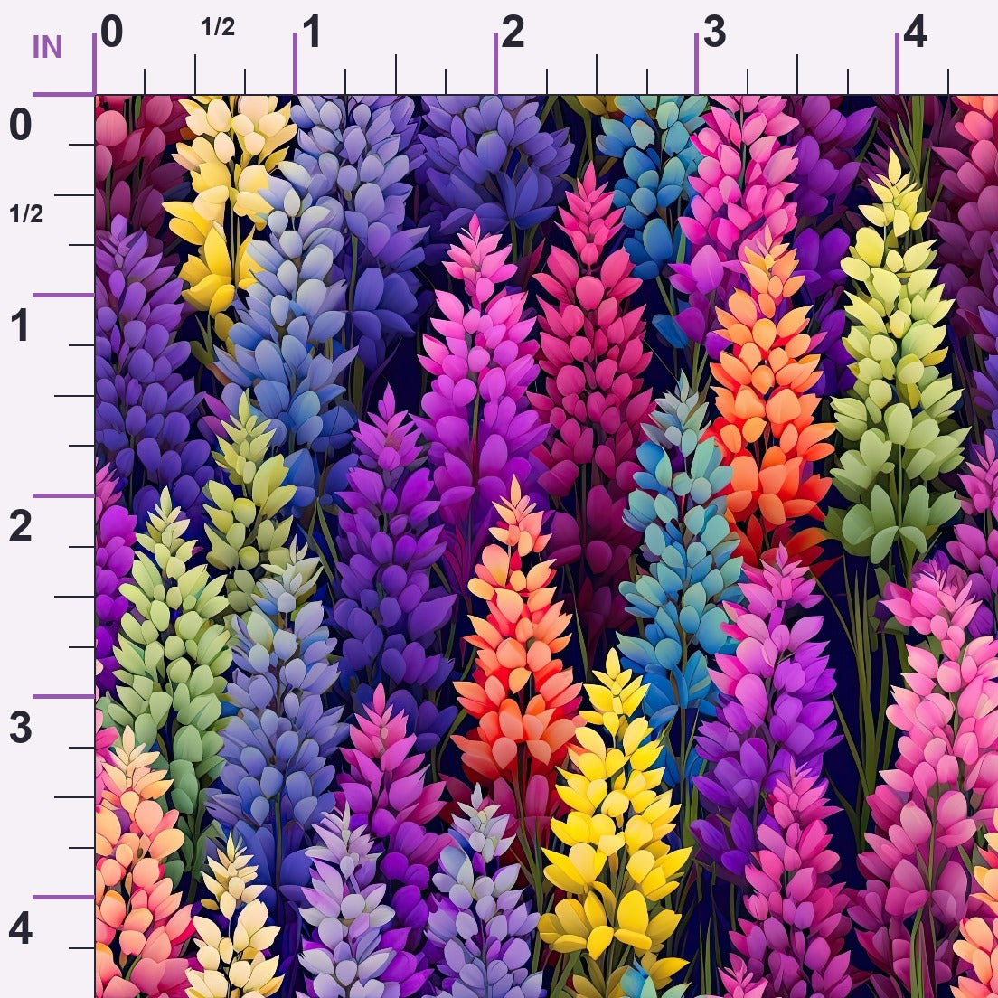 Lupine Spires Pattern 8 Minky Fabric
