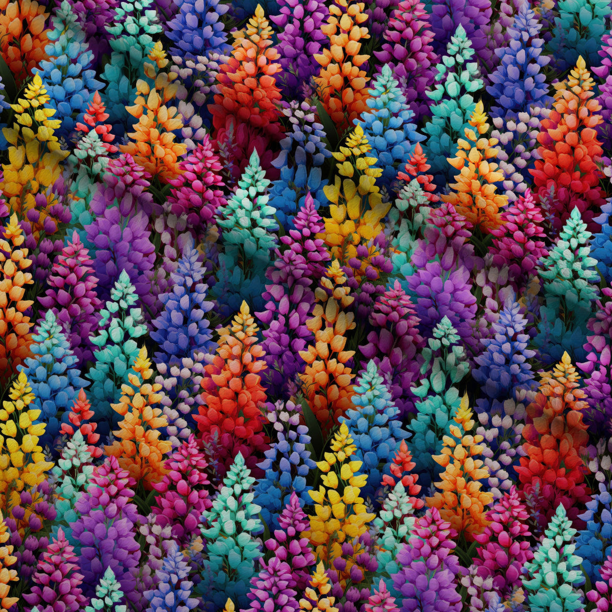 Lupine Spires Pattern 9 Minky Fabric