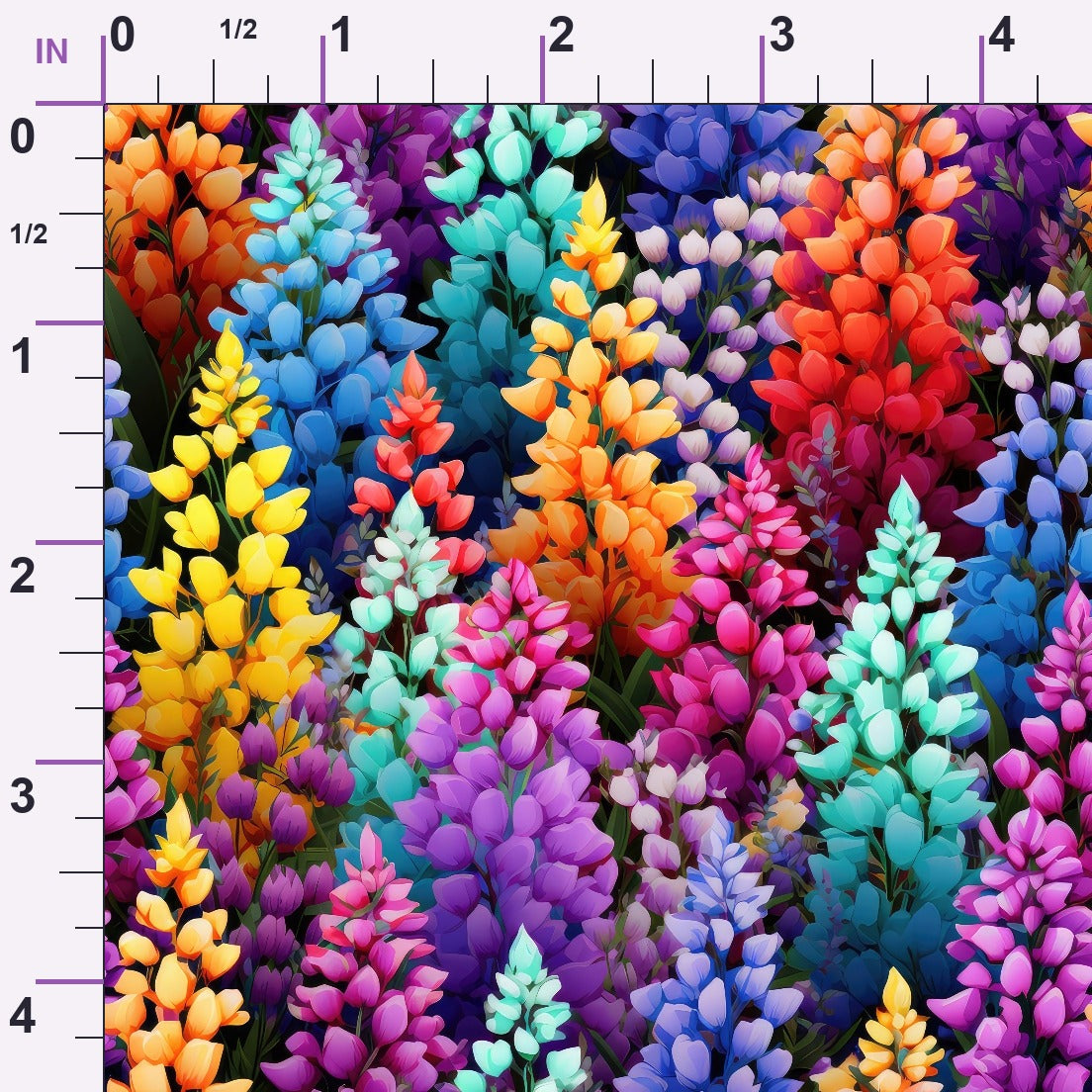 Lupine Spires Pattern 9 Minky Fabric