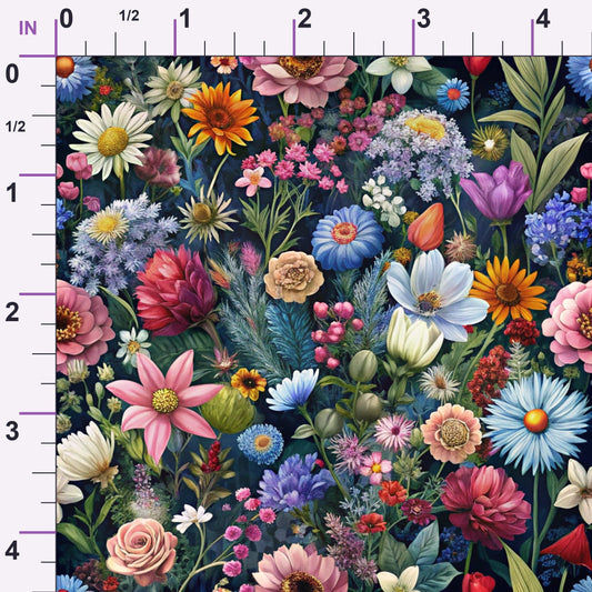 Lush Blooms Pattern 30 Minky Fabric