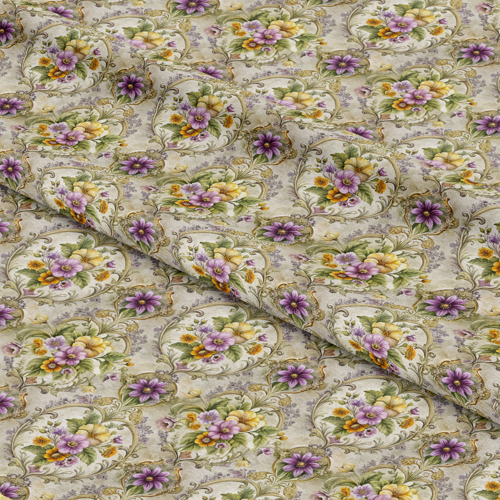 Baroque Florals Pattern 173 Quilting Cotton Fabric