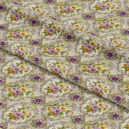 Baroque Florals Pattern 173 Quilting Cotton Fabric