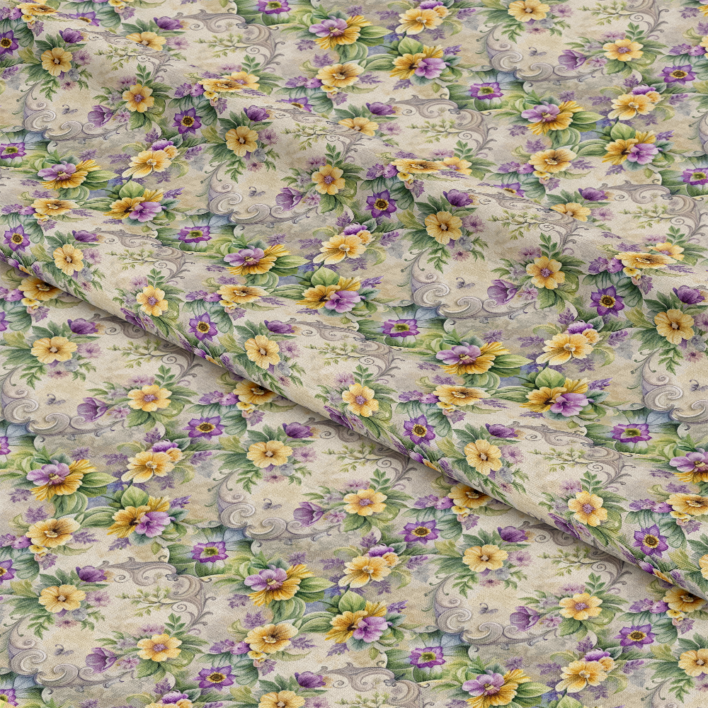 Baroque Florals Pattern 169 Quilting Cotton Fabric