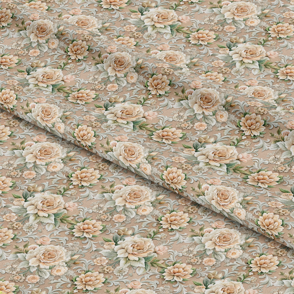 Baroque Florals Pattern 168 Quilting Cotton Fabric