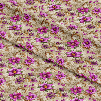 Baroque Florals Pattern 182 Quilting Cotton Fabric