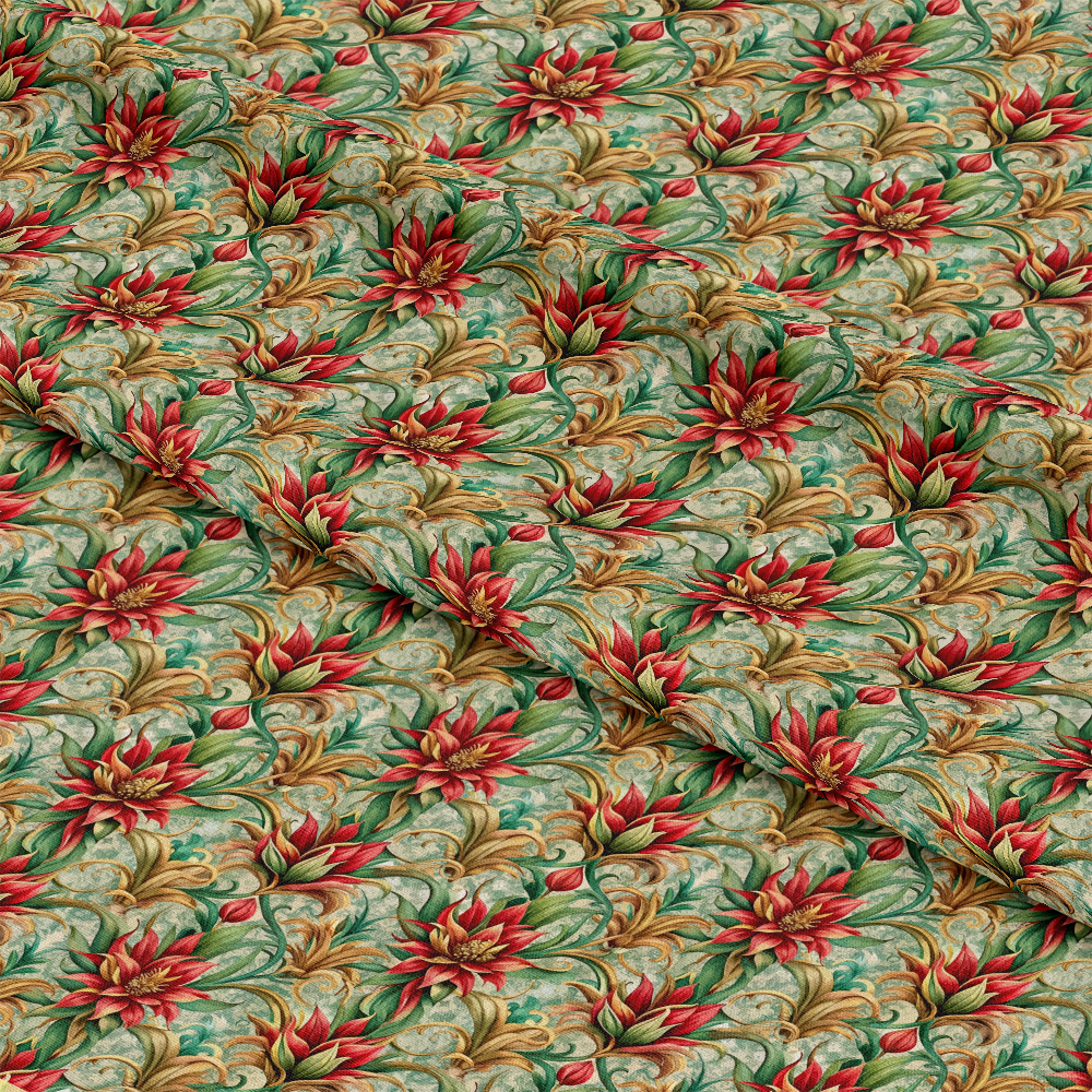 Baroque Florals Pattern 160 Quilting Cotton Fabric