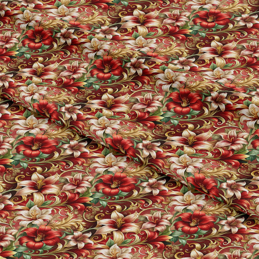 Baroque Florals Pattern 158 Quilting Cotton Fabric