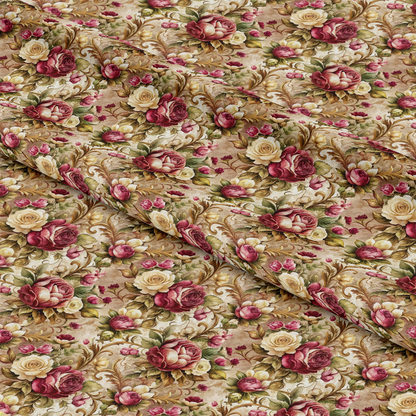 Baroque Florals Pattern 153 Quilting Cotton Fabric
