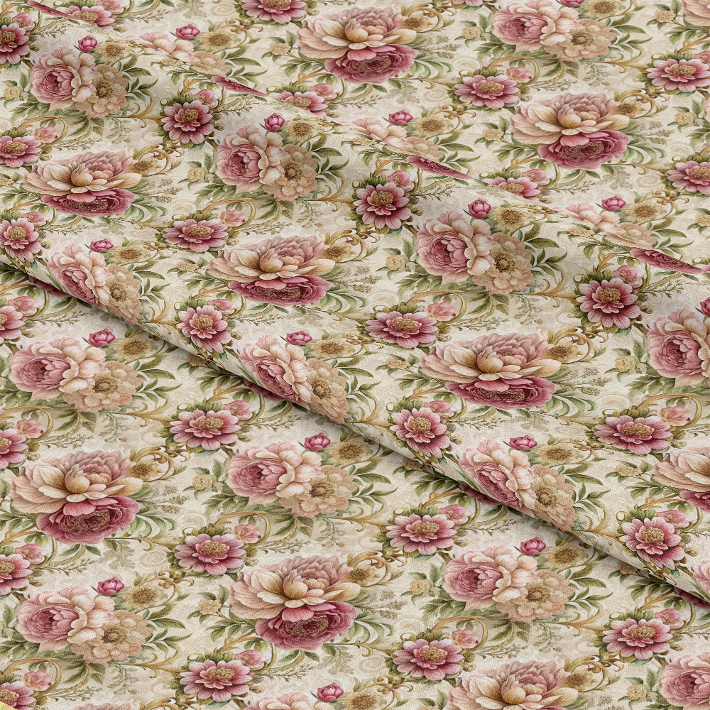 Baroque Florals Pattern 149 Quilting Cotton Fabric