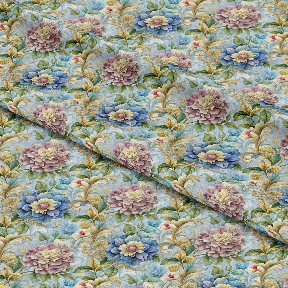 Baroque Florals Pattern 147 Quilting Cotton Fabric