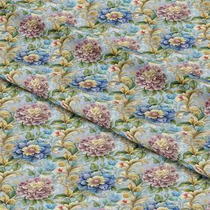 Baroque Florals Pattern 147 Quilting Cotton Fabric