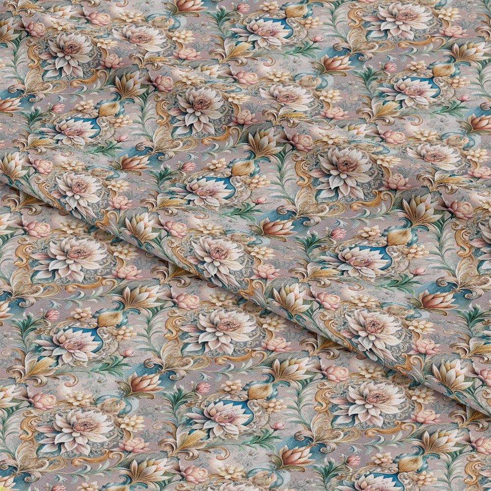 Baroque Florals Pattern 138 Quilting Cotton Fabric