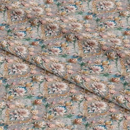 Baroque Florals Pattern 138 Quilting Cotton Fabric