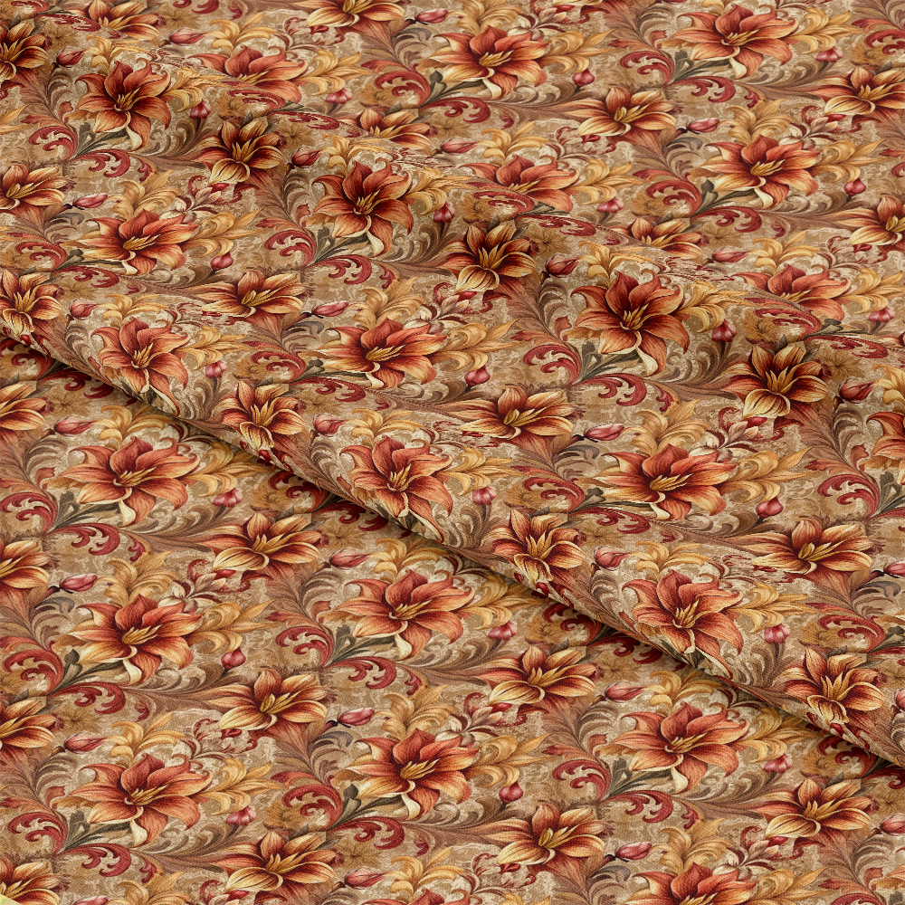 Baroque Florals Pattern 174 Quilting Cotton Fabric