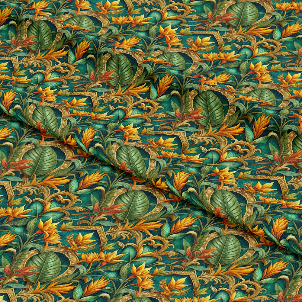 Baroque Florals Pattern 127 Quilting Cotton Fabric