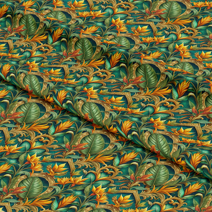 Baroque Florals Pattern 127 Quilting Cotton Fabric