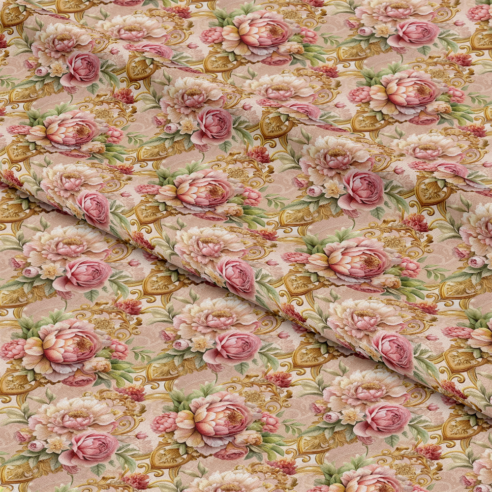 Baroque Florals Pattern 124 Quilting Cotton Fabric