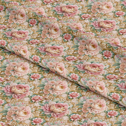 Baroque Florals Pattern 122 Quilting Cotton Fabric