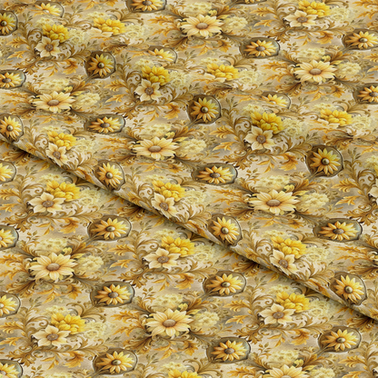 Baroque Florals Pattern 120 Quilting Cotton Fabric