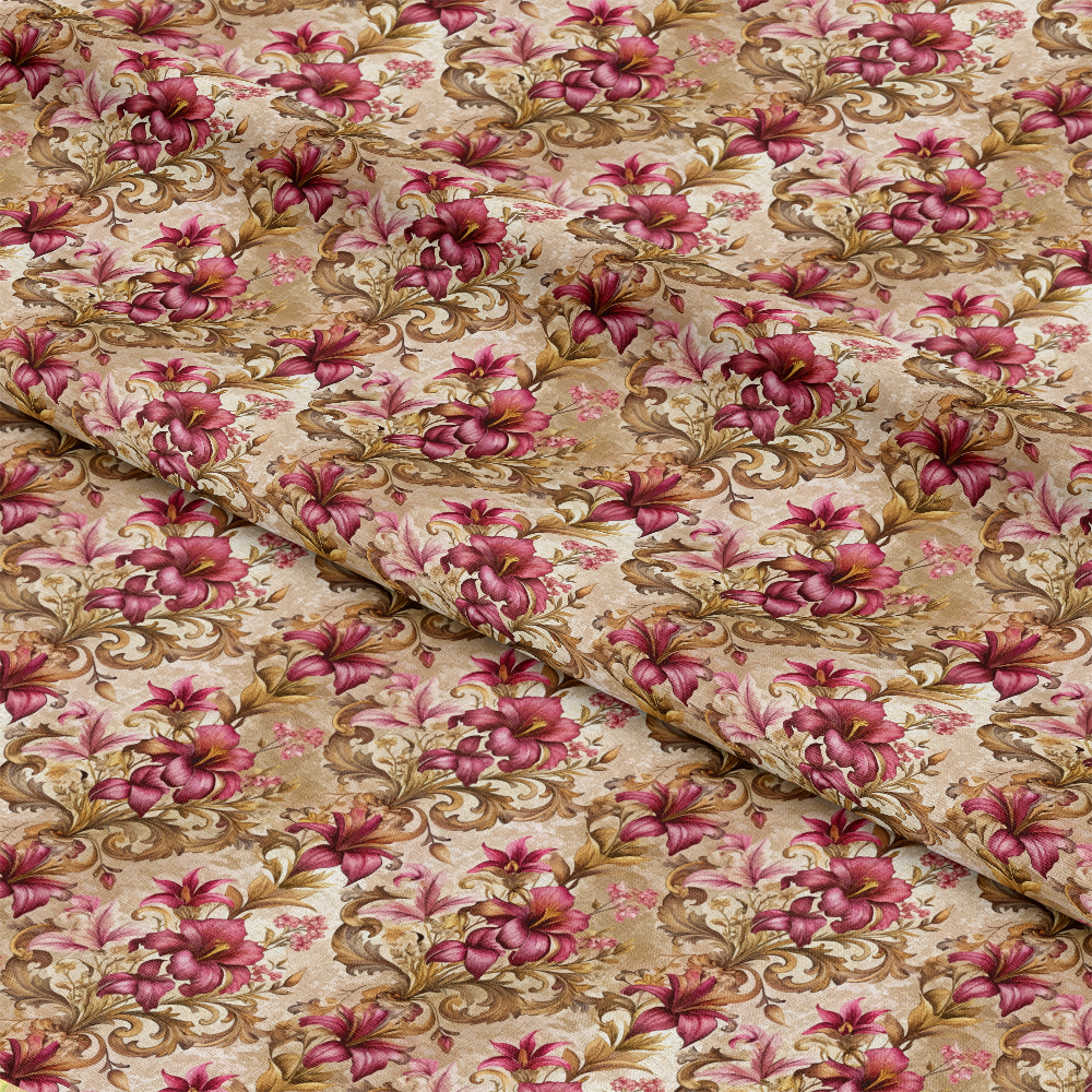 Baroque Florals Pattern 112 Quilting Cotton Fabric