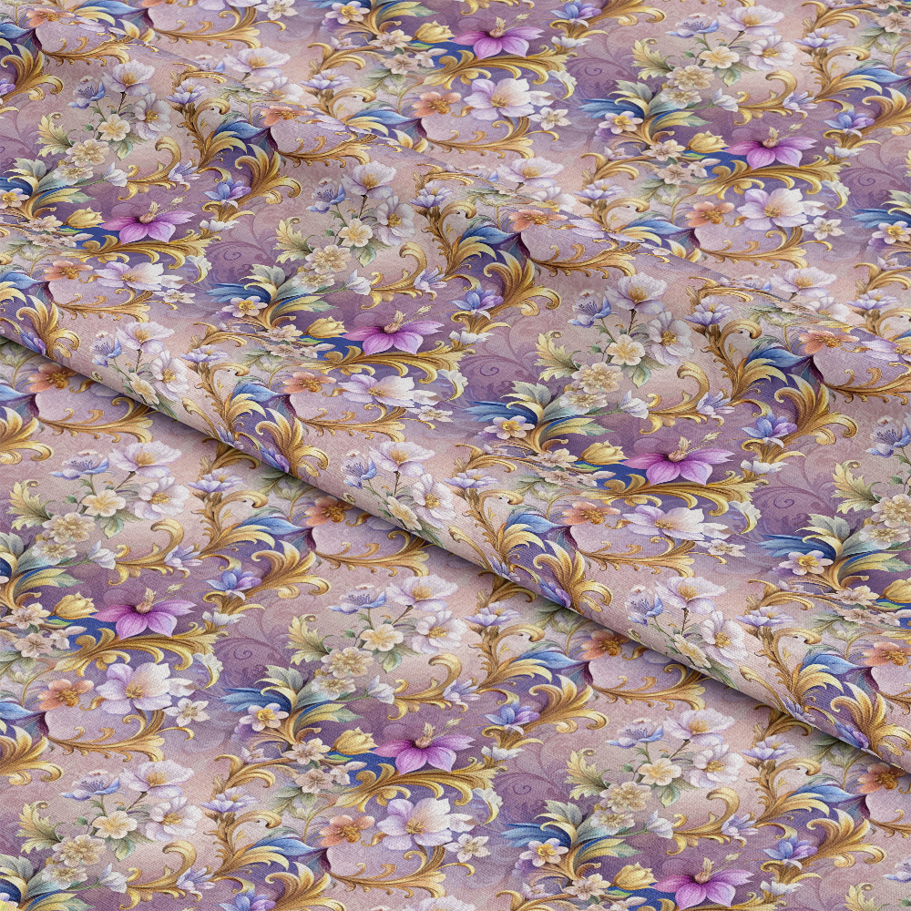 Baroque Florals Pattern 106 Quilting Cotton Fabric