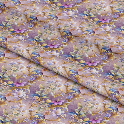 Baroque Florals Pattern 106 Quilting Cotton Fabric