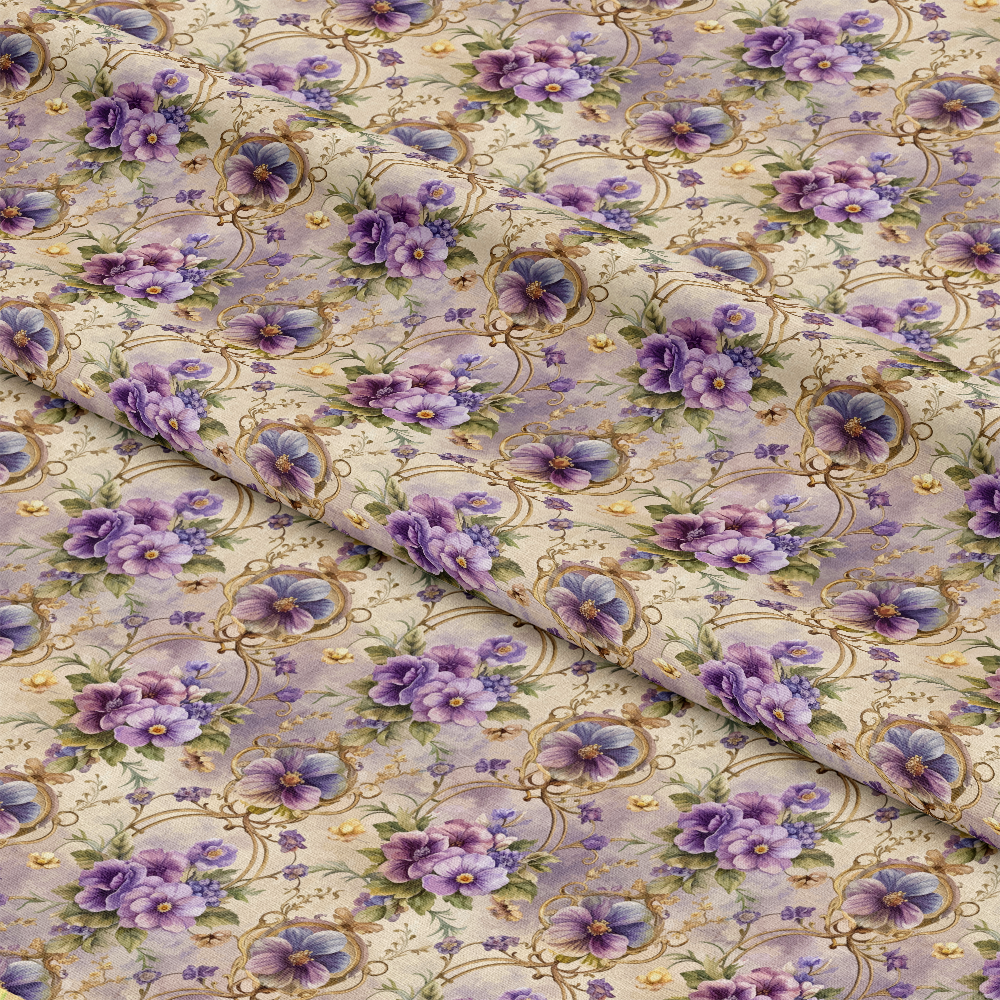 Baroque Florals Pattern 135 Quilting Cotton Fabric