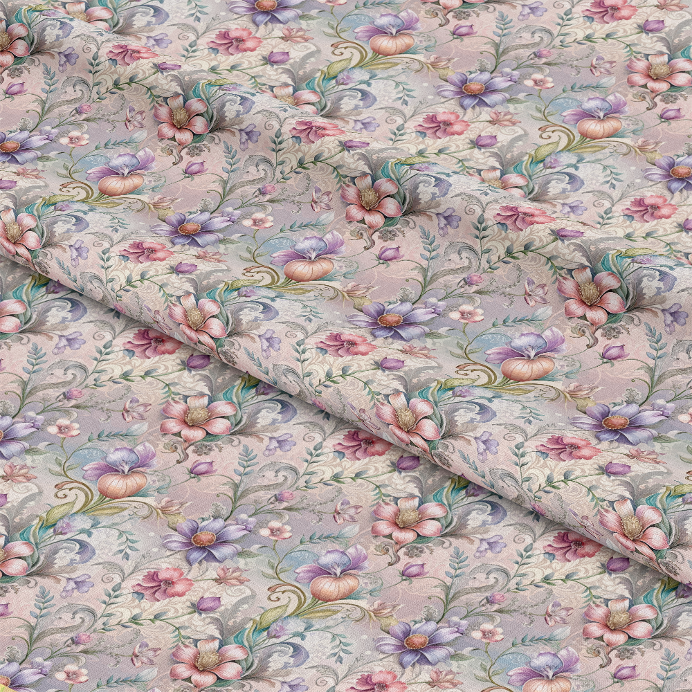Baroque Florals Pattern 232 Quilting Cotton Fabric