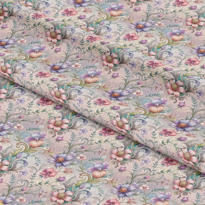Baroque Florals Pattern 232 Quilting Cotton Fabric