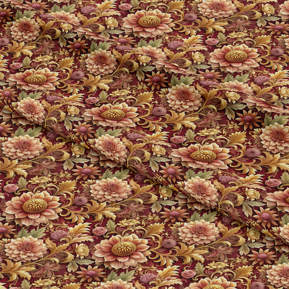 Baroque Florals Pattern 131 Quilting Cotton Fabric