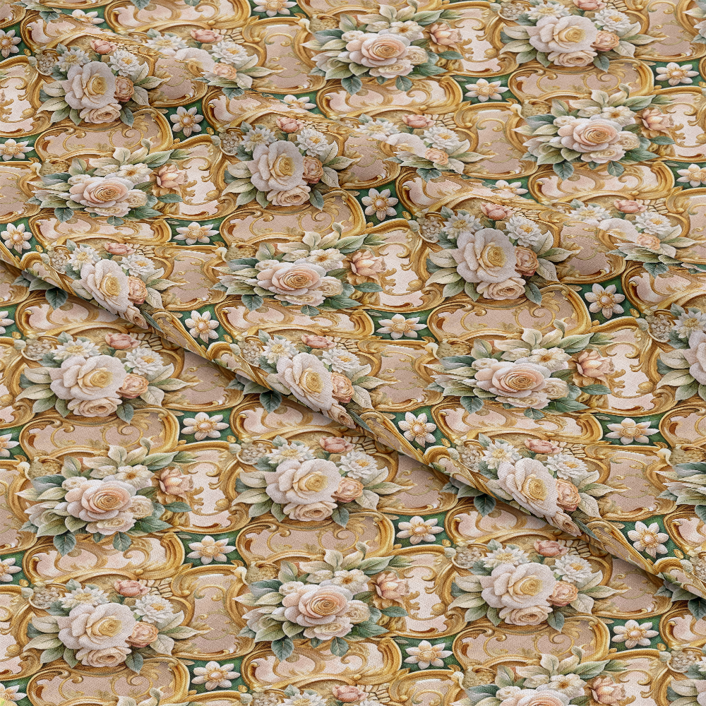 Baroque Florals Pattern 205 Quilting Cotton Fabric