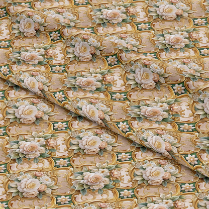 Baroque Florals Pattern 205 Quilting Cotton Fabric
