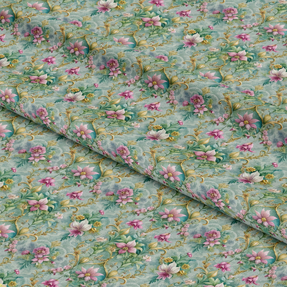 Baroque Florals Pattern 216 Quilting Cotton Fabric