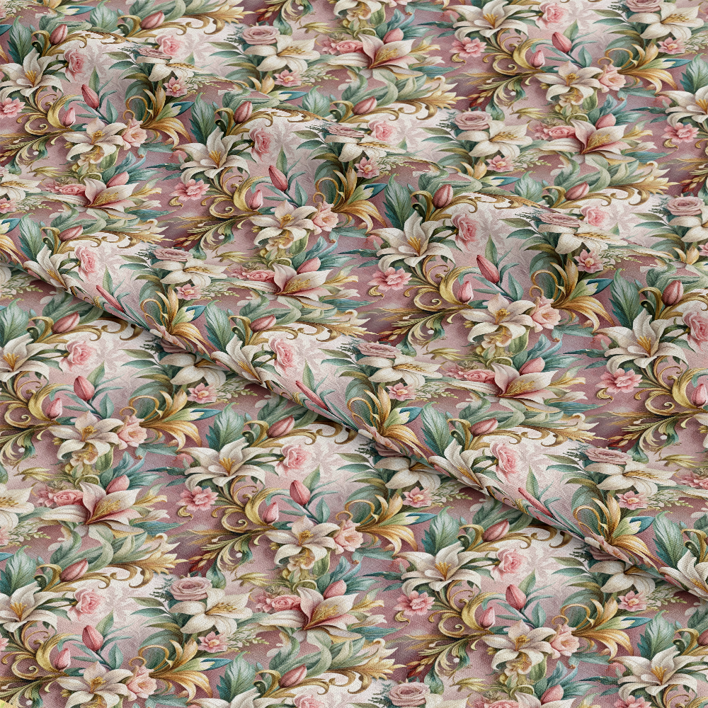 Baroque Florals Pattern 11 Quilting Cotton Fabric