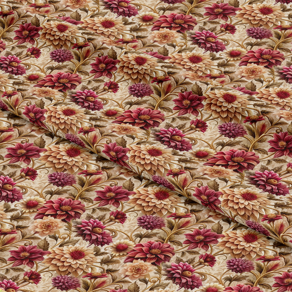 Baroque Florals Pattern 18 Quilting Cotton Fabric