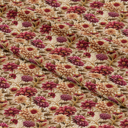 Baroque Florals Pattern 18 Quilting Cotton Fabric