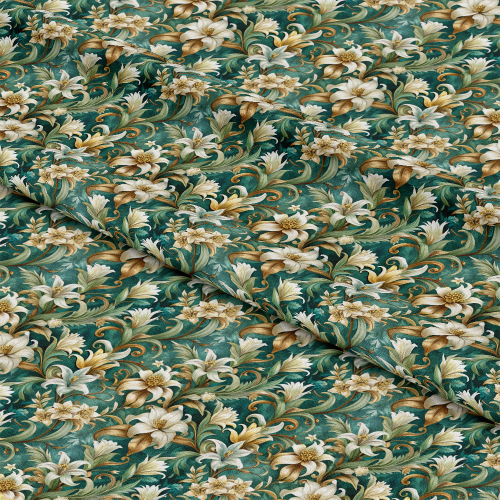 Baroque Florals Pattern 20 Quilting Cotton Fabric