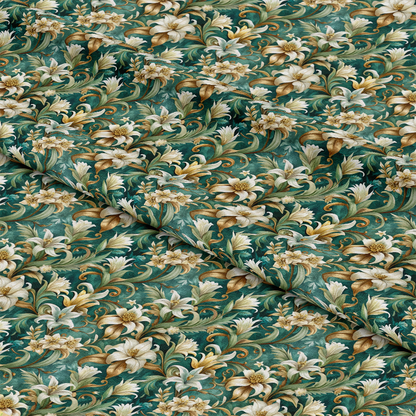 Baroque Florals Pattern 20 Quilting Cotton Fabric