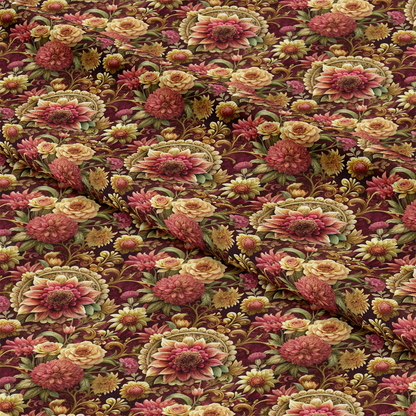 Baroque Florals Pattern 23 Quilting Cotton Fabric