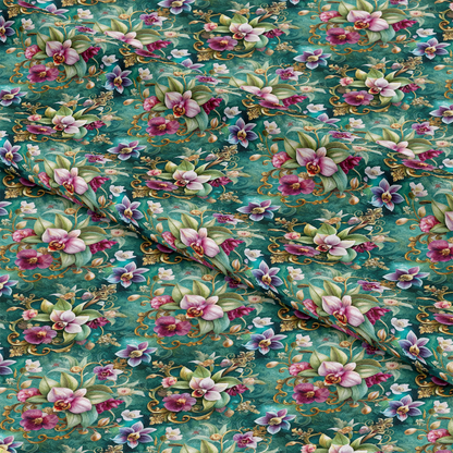 Baroque Florals Pattern 26 Quilting Cotton Fabric