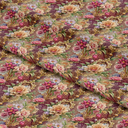 Baroque Florals Pattern 28 Quilting Cotton Fabric
