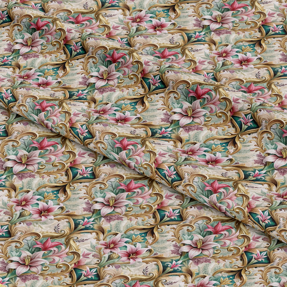 Baroque Florals Pattern 32 Quilting Cotton Fabric