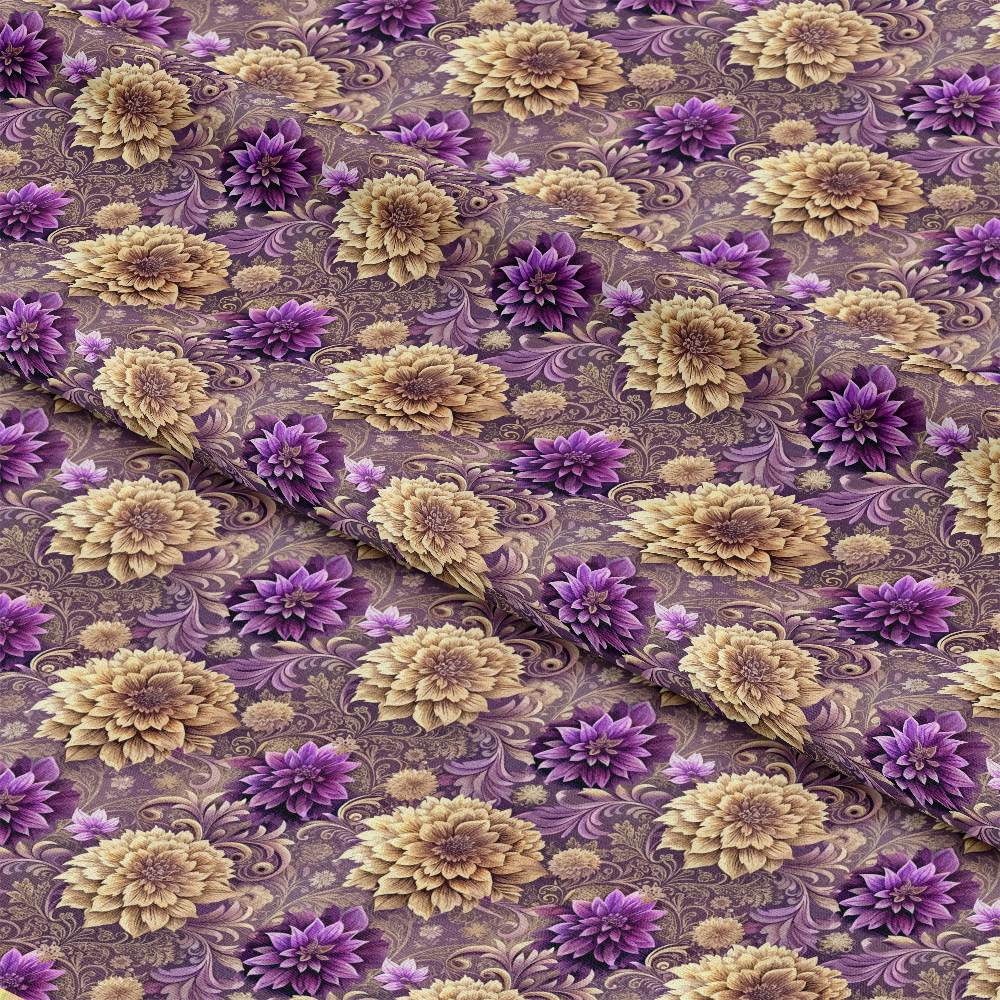 Baroque Florals Pattern 301 Quilting Cotton Fabric